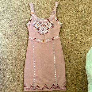 Taupe Dress mini dress w/ cutouts on back